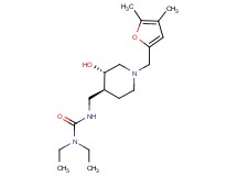 N'-({(3S*,4S*)-1-[(4,5-dimethyl-2-furyl)methyl]-3-hydroxypiperidin-4-yl}methyl)-N,N-diethylurea