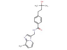 4-(3-hydroxy-3-methylbutyl)-N-[(8-methylimidazo[1,2-a]pyridin-3-yl)methyl]benzamide