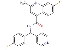 7-fluoro-N-[(4-fluorophenyl)(4-pyridinyl)methyl]-2-methyl-4-quinolinecarboxamide