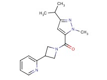 2-{1-[(3-isopropyl-1-methyl-1H-pyrazol-5-yl)carbonyl]-3-azetidinyl}pyridine