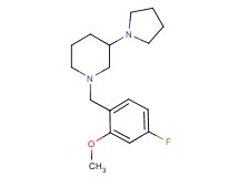 1-(4-fluoro-2-methoxybenzyl)-3-(1-pyrrolidinyl)piperidine