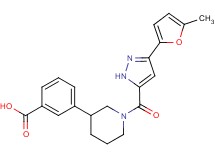 3-(1-{[3-(5-methyl-2-furyl)-1H-pyrazol-5-yl]carbonyl}piperidin-3-yl)benzoic acid