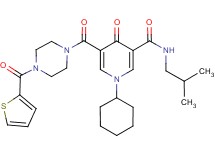 1-cyclohexyl-N-isobutyl-4-oxo-5-{[4-(2-thienylcarbonyl)-1-piperazinyl]carbonyl}-1,4-dihydro-3-pyridinecarboxamide