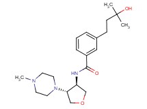 3-(3-hydroxy-3-methylbutyl)-N-[(3R*,4R*)-4-(4-methyl-1-piperazinyl)tetrahydro-3-furanyl]benzamide
