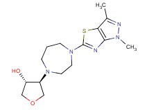 (3R*,4S*)-4-[4-(1,3-dimethyl-1H-pyrazolo[3,4-d][1,3]thiazol-5-yl)-1,4-diazepan-1-yl]tetrahydrofuran-3-ol