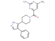 4-methyl-6-{[4-(4-phenyl-1H-pyrazol-5-yl)piperidin-1-yl]carbonyl}pyrimidin-2-amine