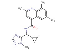 N-[cyclopropyl(1-methyl-1H-1,2,4-triazol-5-yl)methyl]-2,6,8-trimethyl-4-quinolinecarboxamide