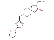 2-ethyl-8-{[5-(tetrahydrofuran-2-yl)-1,2,4-oxadiazol-3-yl]methyl}-2,8-diazaspiro[4.5]decan-3-one