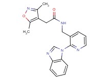 N-{[2-(1H-benzimidazol-1-yl)-3-pyridinyl]methyl}-2-(3,5-dimethyl-4-isoxazolyl)acetamide