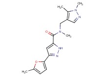 N-[(1,5-dimethyl-1H-pyrazol-4-yl)methyl]-N-methyl-3-(5-methyl-2-furyl)-1H-pyrazole-5-carboxamide
