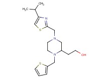 2-[4-[(4-isopropyl-1,3-thiazol-2-yl)methyl]-1-(2-thienylmethyl)-2-piperazinyl]ethanol