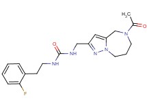 N-[(5-acetyl-5,6,7,8-tetrahydro-4H-pyrazolo[1,5-a][1,4]diazepin-2-yl)methyl]-N'-[2-(2-fluorophenyl)ethyl]urea