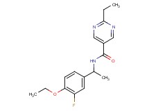 N-[1-(4-ethoxy-3-fluorophenyl)ethyl]-2-ethyl-5-pyrimidinecarboxamide