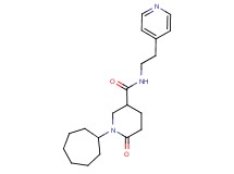 1-cycloheptyl-6-oxo-N-[2-(4-pyridinyl)ethyl]-3-piperidinecarboxamide