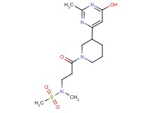 N-{3-[3-(6-hydroxy-2-methyl-4-pyrimidinyl)-1-piperidinyl]-3-oxopropyl}-N-methylmethanesulfonamide