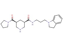 (3R*,5S*)-N-[3-(2,3-dihydro-1H-indol-1-yl)propyl]-5-(pyrrolidin-1-ylcarbonyl)piperidine-3-carboxamide