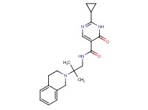 2-cyclopropyl-N-[2-(3,4-dihydroisoquinolin-2(1H)-yl)-2-methylpropyl]-6-oxo-1,6-dihydropyrimidine-5-carboxamide