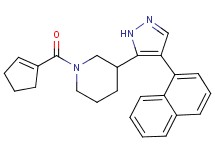 1-(1-cyclopenten-1-ylcarbonyl)-3-[4-(1-naphthyl)-1H-pyrazol-5-yl]piperidine