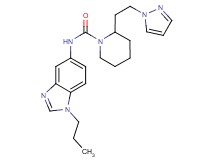 N-(1-propyl-1H-benzimidazol-5-yl)-2-[2-(1H-pyrazol-1-yl)ethyl]piperidine-1-carboxamide