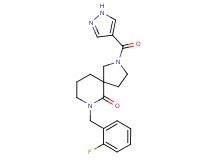7-(2-fluorobenzyl)-2-(1H-pyrazol-4-ylcarbonyl)-2,7-diazaspiro[4.5]decan-6-one