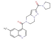 6-methyl-4-{[2-(pyrrolidin-1-ylcarbonyl)-6,7-dihydropyrazolo[1,5-a]pyrazin-5(4H)-yl]carbonyl}quinoline