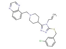 5-[(4-{4-allyl-5-[(3-chlorobenzyl)thio]-4H-1,2,4-triazol-3-yl}-1-piperidinyl)methyl]quinoxaline