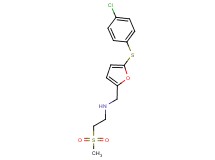 ({5-[(4-chlorophenyl)thio]-2-furyl}methyl)[2-(methylsulfonyl)ethyl]amine