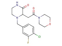 4-(4-chloro-3-fluorobenzyl)-3-[2-(4-morpholinyl)-2-oxoethyl]-2-piperazinone