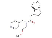 2-(2,3-dihydro-1H-inden-1-yl)-N-(2-methoxyethyl)-N-(pyridin-4-ylmethyl)acetamide
