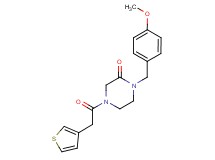 1-(4-methoxybenzyl)-4-(3-thienylacetyl)-2-piperazinone