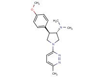 (3S*,4R*)-4-(4-methoxyphenyl)-N,N-dimethyl-1-(6-methyl-3-pyridazinyl)-3-pyrrolidinamine