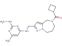 N~4~-{[5-(cyclobutylcarbonyl)-5,6,7,8-tetrahydro-4H-pyrazolo[1,5-a][1,4]diazepin-2-yl]methyl}-N~2~,6-dimethylpyrimidine-2,4-diamine
