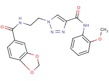 1-{2-[(1,3-benzodioxol-5-ylcarbonyl)amino]ethyl}-N-(2-methoxyphenyl)-1H-1,2,3-triazole-4-carboxamide