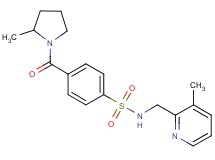 N-[(3-methyl-2-pyridinyl)methyl]-4-[(2-methyl-1-pyrrolidinyl)carbonyl]benzenesulfonamide