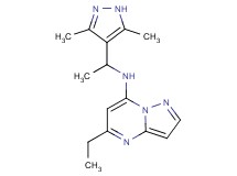 N-[1-(3,5-dimethyl-1H-pyrazol-4-yl)ethyl]-5-ethylpyrazolo[1,5-a]pyrimidin-7-amine