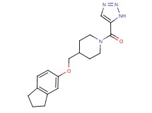 4-[(2,3-dihydro-1H-inden-5-yloxy)methyl]-1-(1H-1,2,3-triazol-5-ylcarbonyl)piperidine