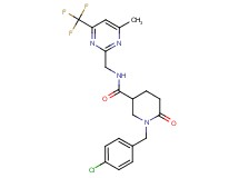 1-(4-chlorobenzyl)-N-{[4-methyl-6-(trifluoromethyl)-2-pyrimidinyl]methyl}-6-oxo-3-piperidinecarboxamide