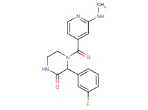 3-(3-fluorophenyl)-4-[2-(methylamino)isonicotinoyl]piperazin-2-one