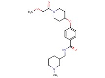 4-{[1-(methoxyacetyl)-4-piperidinyl]oxy}-N-[(1-methyl-3-piperidinyl)methyl]benzamide