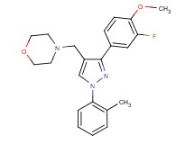 4-{[3-(3-fluoro-4-methoxyphenyl)-1-(2-methylphenyl)-1H-pyrazol-4-yl]methyl}morpholine