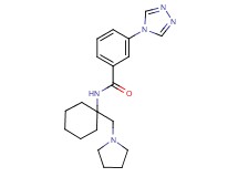 N-[1-(pyrrolidin-1-ylmethyl)cyclohexyl]-3-(4H-1,2,4-triazol-4-yl)benzamide