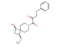 1-[(1R*,3S*)-1-hydroxy-3-methoxy-7-azaspiro[3.5]non-7-yl]-1-oxo-4-phenylbutan-2-one