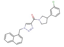 4-{[3-(3-chlorophenyl)-1-pyrrolidinyl]carbonyl}-1-(1-naphthylmethyl)-1H-1,2,3-triazole