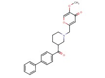 2-{[3-(biphenyl-4-ylcarbonyl)piperidin-1-yl]methyl}-5-methoxy-4H-pyran-4-one