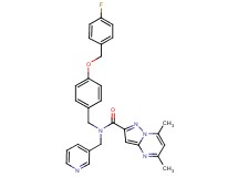 N-{4-[(4-fluorobenzyl)oxy]benzyl}-5,7-dimethyl-N-(3-pyridinylmethyl)pyrazolo[1,5-a]pyrimidine-2-carboxamide