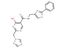 4-hydroxy-N-[(2-phenyl-1,3-oxazol-4-yl)methyl]-2-(1H-1,2,4-triazol-1-ylmethyl)pyrimidine-5-carboxamide