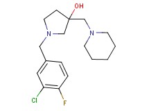 1-(3-chloro-4-fluorobenzyl)-3-(piperidin-1-ylmethyl)pyrrolidin-3-ol