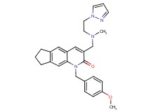 1-(4-methoxybenzyl)-3-({methyl[2-(1H-pyrazol-1-yl)ethyl]amino}methyl)-1,6,7,8-tetrahydro-2H-cyclopenta[g]quinolin-2-one