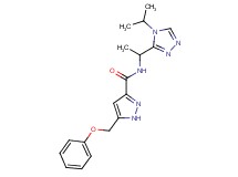 N-[1-(4-isopropyl-4H-1,2,4-triazol-3-yl)ethyl]-5-(phenoxymethyl)-1H-pyrazole-3-carboxamide