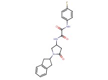 N-[1-(2,3-dihydro-1H-inden-2-yl)-5-oxopyrrolidin-3-yl]-N'-(4-fluorophenyl)ethanediamide